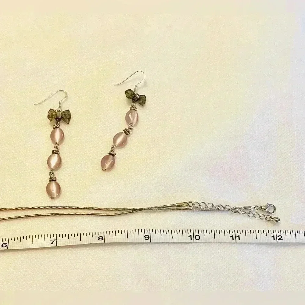 💥VINTAGE HAND MADE IN GEORGIA 🇬🇪  TBILISI 💥JEWELRY SET WITH LAVENDER QUARTZ - Picture 10 of 11